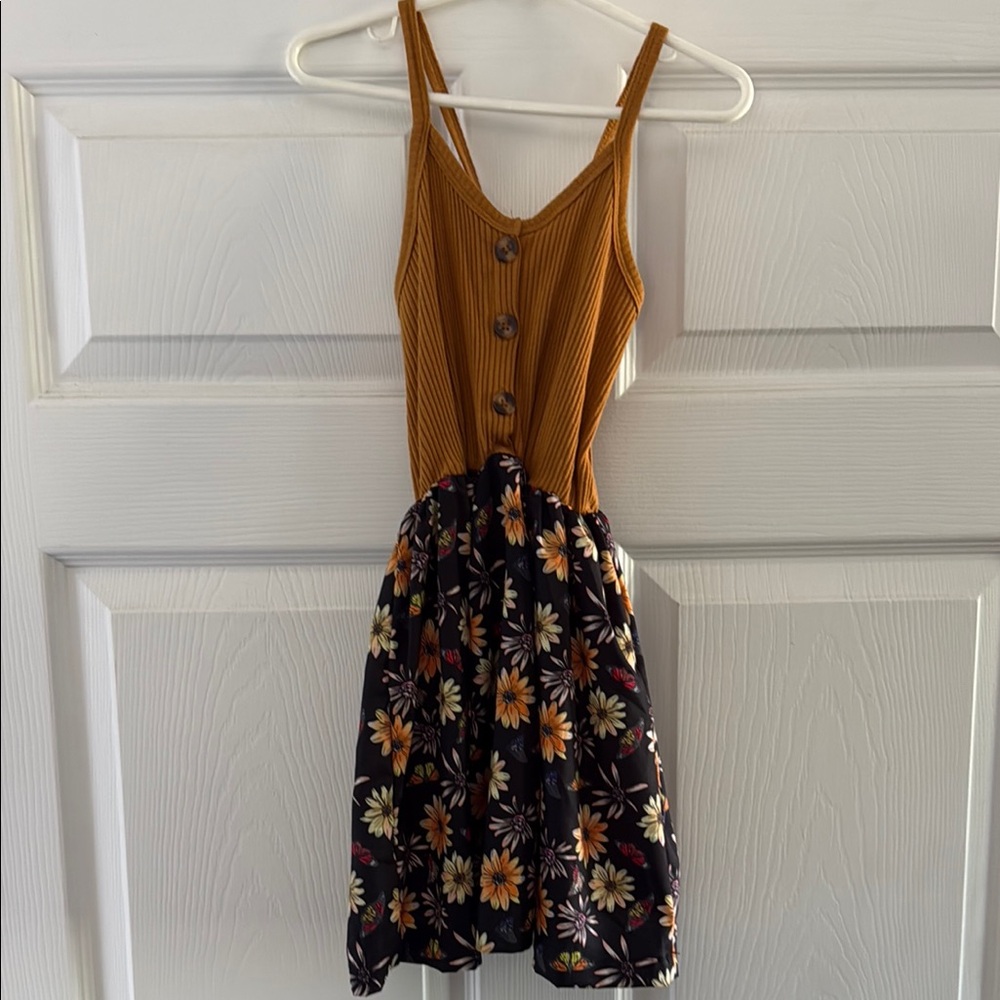 Floral Button-Front Dress